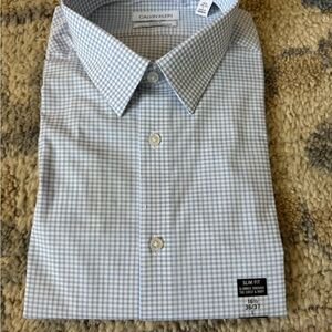 Calvin Klein Men's Blue Checkered Shirt